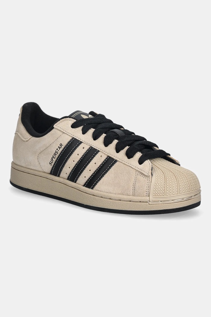 adidas Originals suede sneakers Superstar II faux grain leather brown IH9320