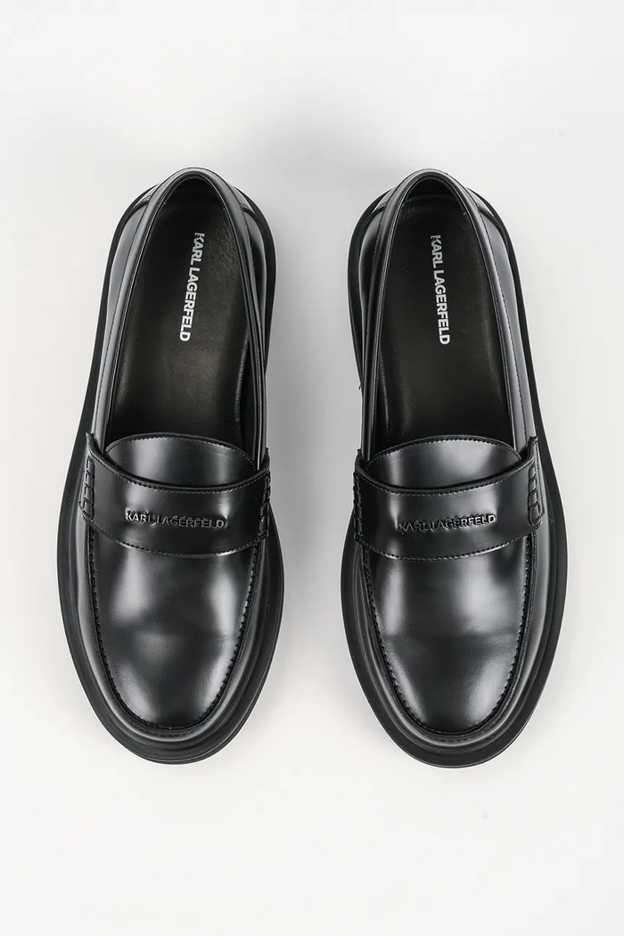 Kožené mokasíny Karl Lagerfeld KEATON čierna KL13310.000