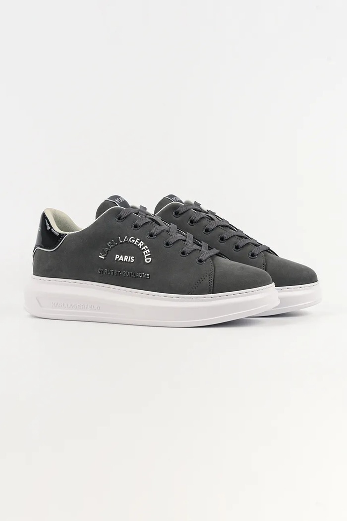 Nubukové tenisky Karl Lagerfeld KAPRI KL52539B.277 šedá SS26