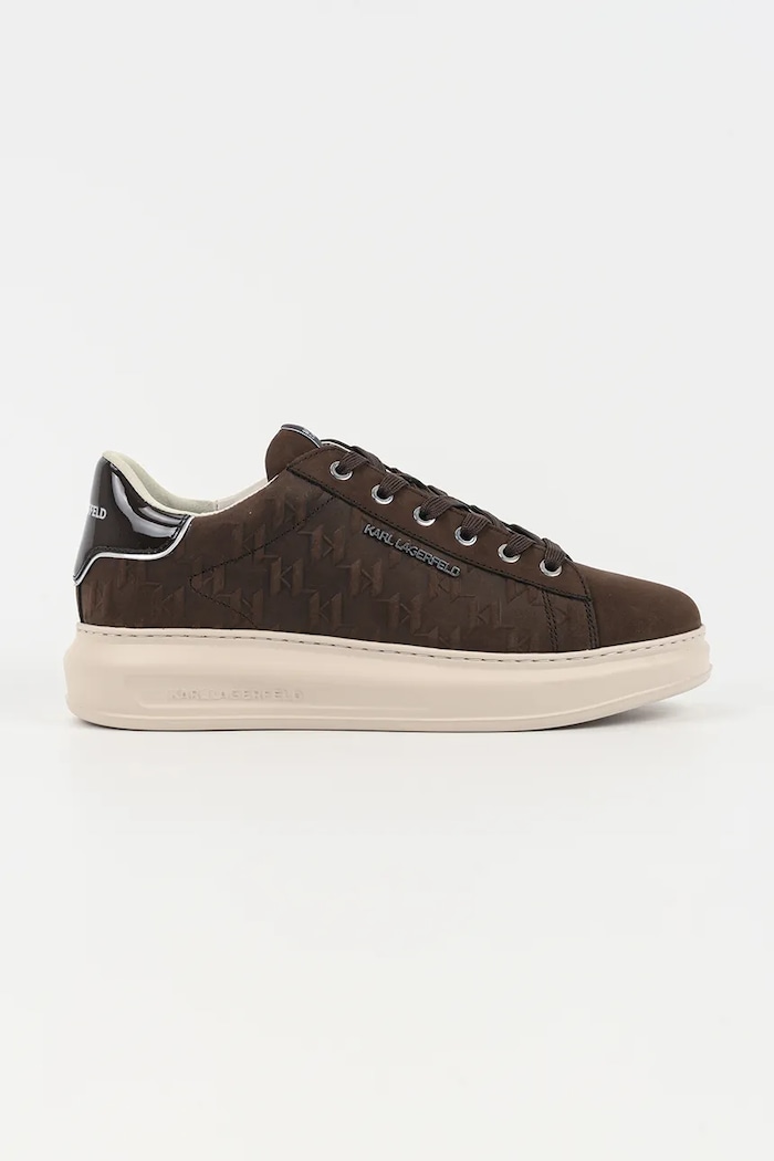 Nubukové tenisky Karl Lagerfeld KAPRI Planet friendly hnědá KL52547K.244