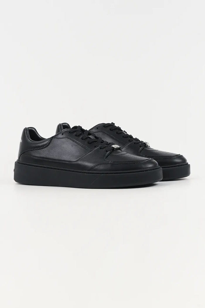 Kožené tenisky Karl Lagerfeld FLINT II KL53329.00X čierna SS26