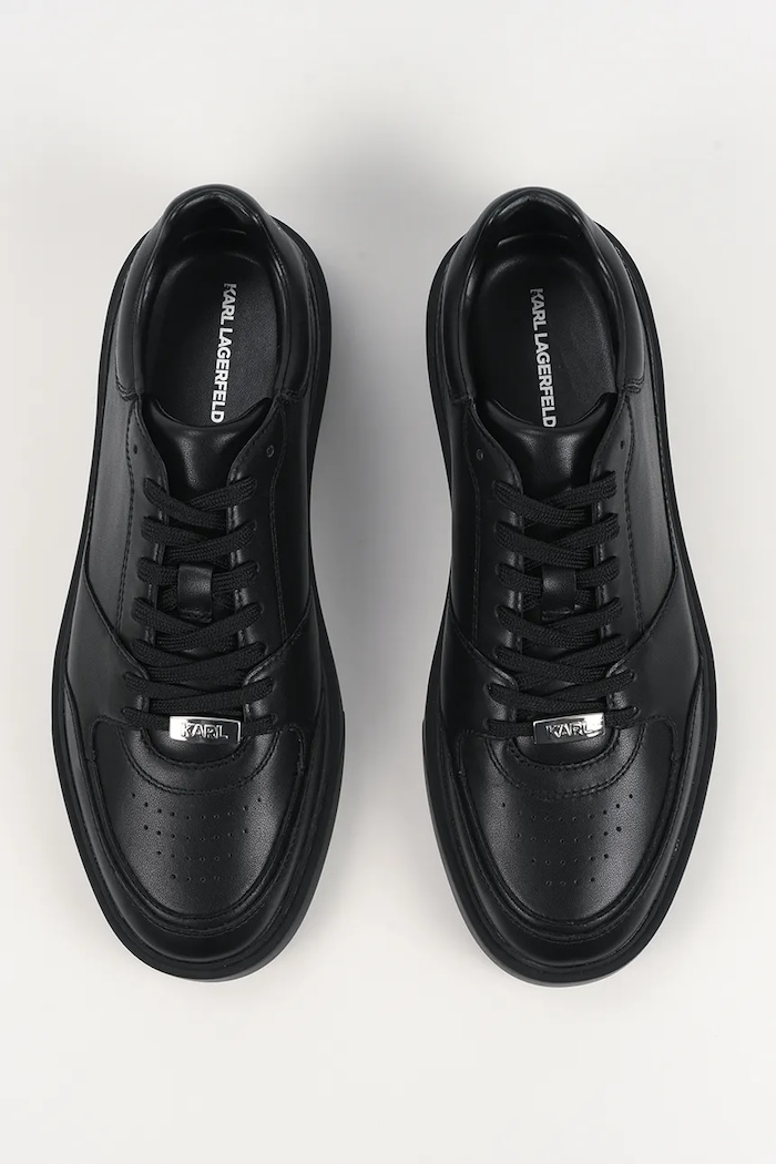 Kožené tenisky Karl Lagerfeld FLINT II čierna KL53329.00X