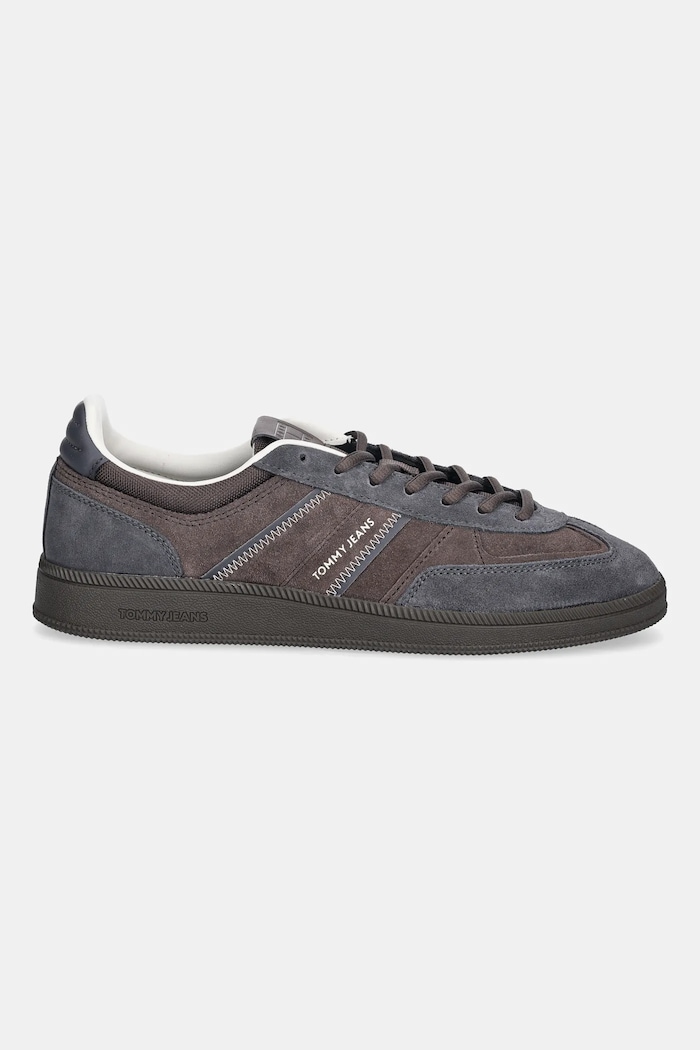Kožne tenisice Tommy Jeans THE GREENWICH EDGE SUEDE EM0EM01662 smeđa SS26