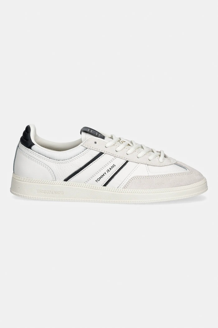 Kožne tenisice Tommy Jeans THE GREENWICH EDGE MIX EM0EM01672 bijela SS26