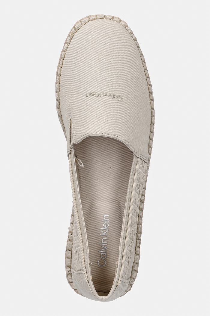 Calvin Klein espadrilky pánske ESPADRILLE WEBBING CV béžová HM0HM02075