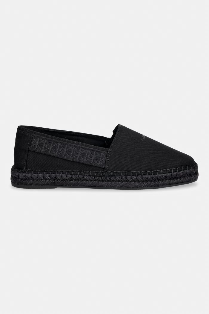 Calvin Klein espadryle męskie ESPADRILLE WEBBING CV HM0HM02075 czarny SS26