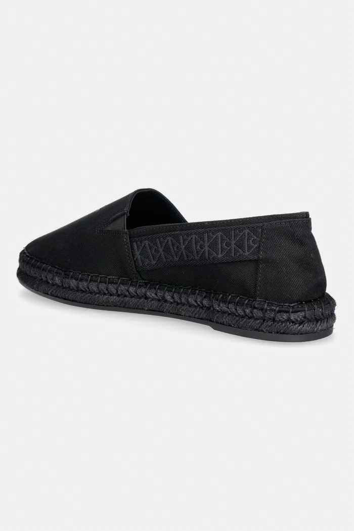 Obuwie Calvin Klein espadryle męskie ESPADRILLE WEBBING CV HM0HM02075 czarny