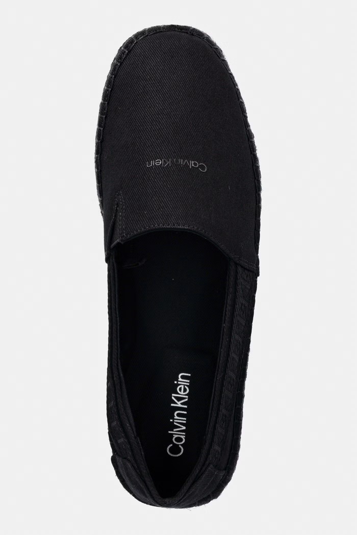 Calvin Klein espadryle męskie ESPADRILLE WEBBING CV czarny HM0HM02075