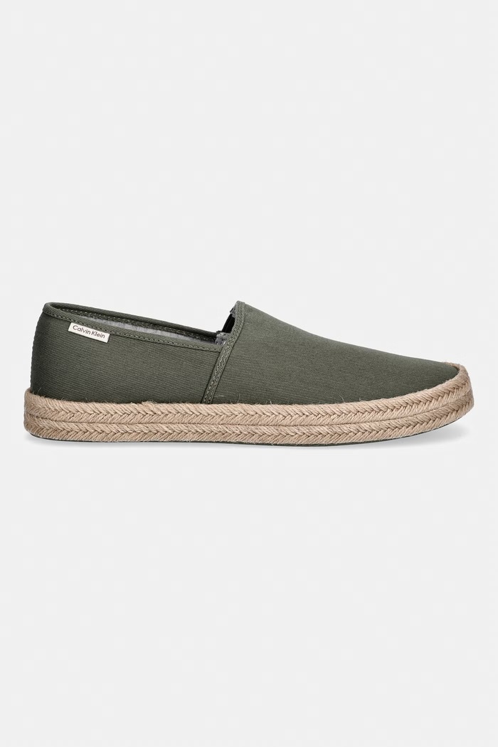 Calvin Klein espadrilky pánske ESS ESPADRILLE CV HM0HM02076 zelená SS26
