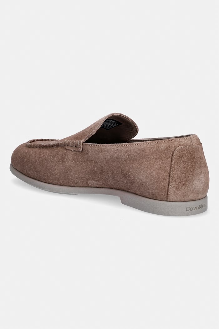 Obuv Calvin Klein pánske semišové mokasíny LOW PROF LOAFER SU HM0HM02081 béžová