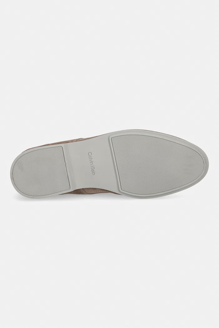 Calvin Klein pantofi pentru bărbați, din piele întoarsă LOW PROF DERBY SU HM0HM02232 bej