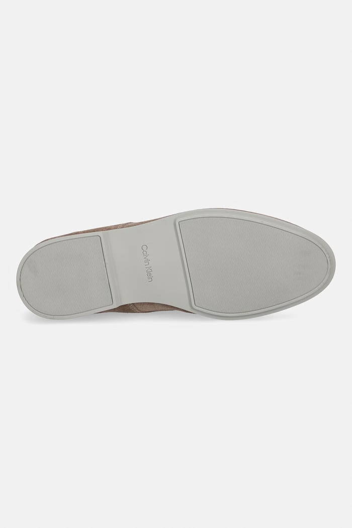 Calvin Klein pantofi pentru bărbați, din piele întoarsă LOW PROF DERBY SU HM0HM02232 bej