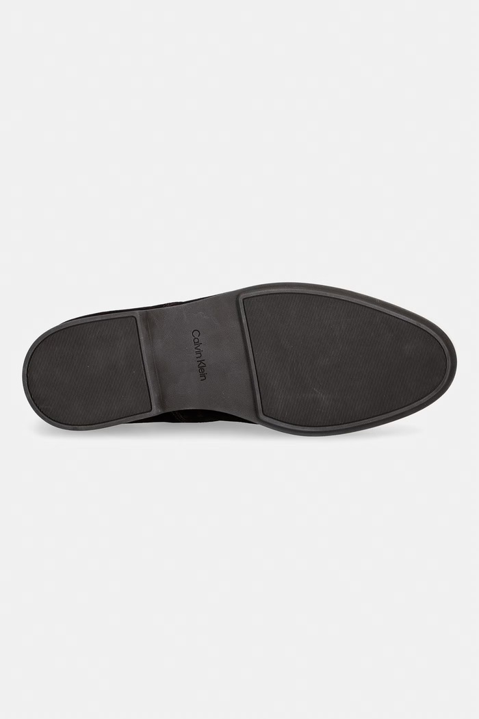 Calvin Klein pantofi pentru bărbați, din piele întoarsă LOW PROF DERBY SU HM0HM02232 maro
