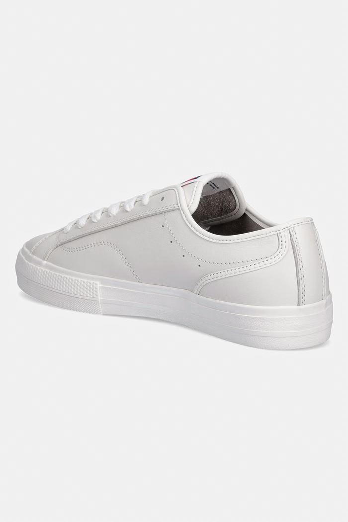 Încălțăminte Tommy Jeans ARCHIVE VULC. Y2K LONG LACE teniși pentru bărbați, din piele EM0EM01676 alb