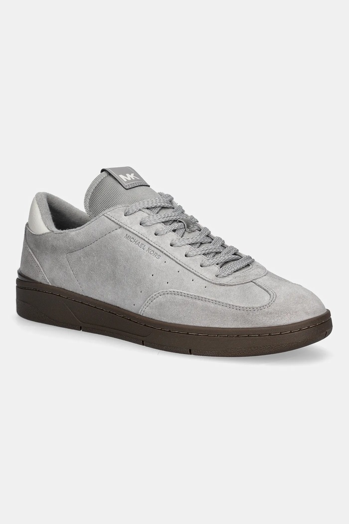 Tenisice od brušene kože Michael Kors Wilton Lace Up imitacija zrnate kože siva 42R6WLFS1S.054