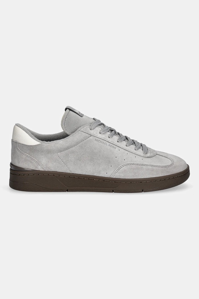 Tenisice od brušene kože Michael Kors Wilton Lace Up 42R6WLFS1S.054 siva SS26