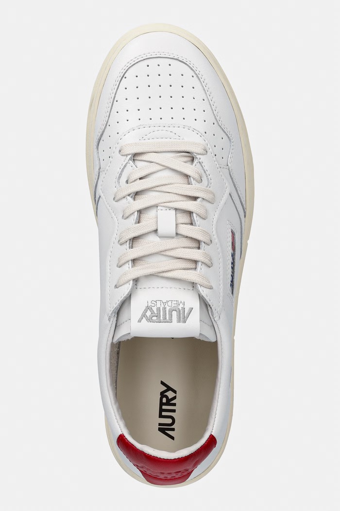 Δερμάτινα sneakers AUTRY Medalist Low λευκό AULMLL21
