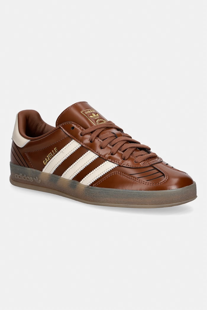 adidas Originals sneakersy skórzane Gazelle Indoor niska brązowy IH9680