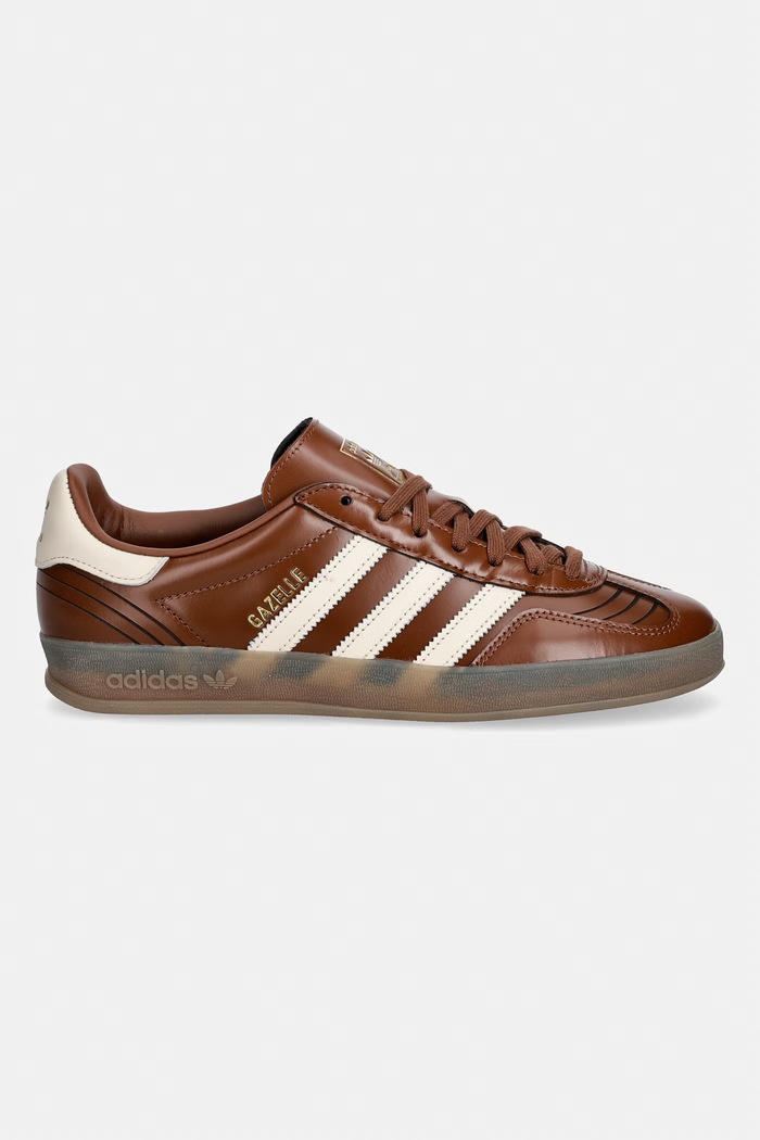 adidas Originals sneakersy skórzane Gazelle Indoor IH9680 brązowy SS26