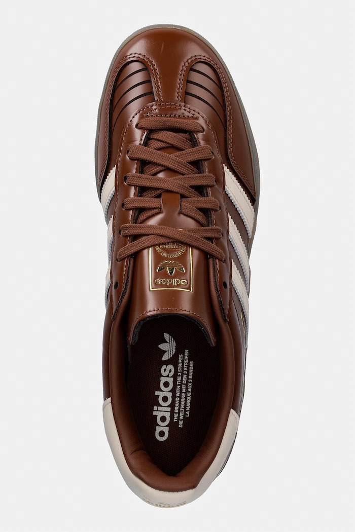 adidas Originals sneakersy skórzane Gazelle Indoor brązowy IH9680