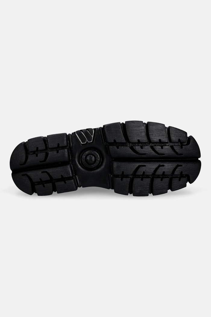 New Rock leather shoes CRUST NEGRO, PULIK FUEGO, TOWER NEGRO + LAT M.1553C.C2 black