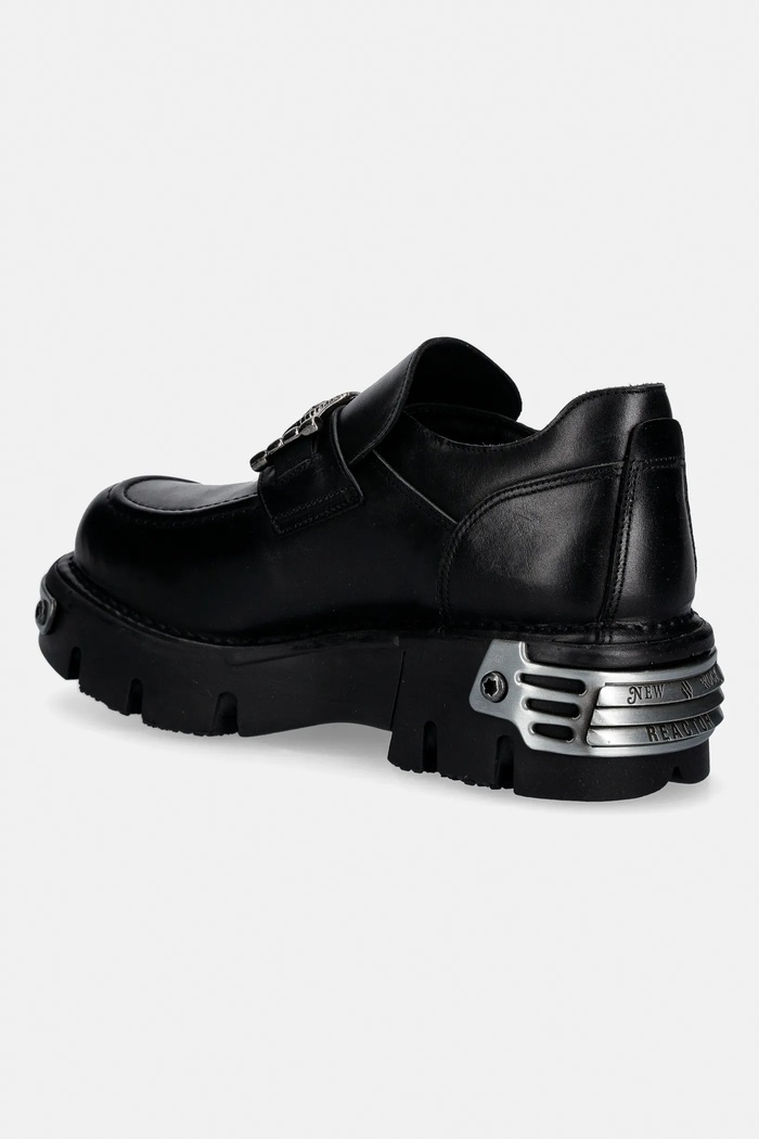 Obuv Kožené mokasíny New Rock CRUST NEGRO, REACTOR NEGRO TOBERAS M.895.C4 čierna