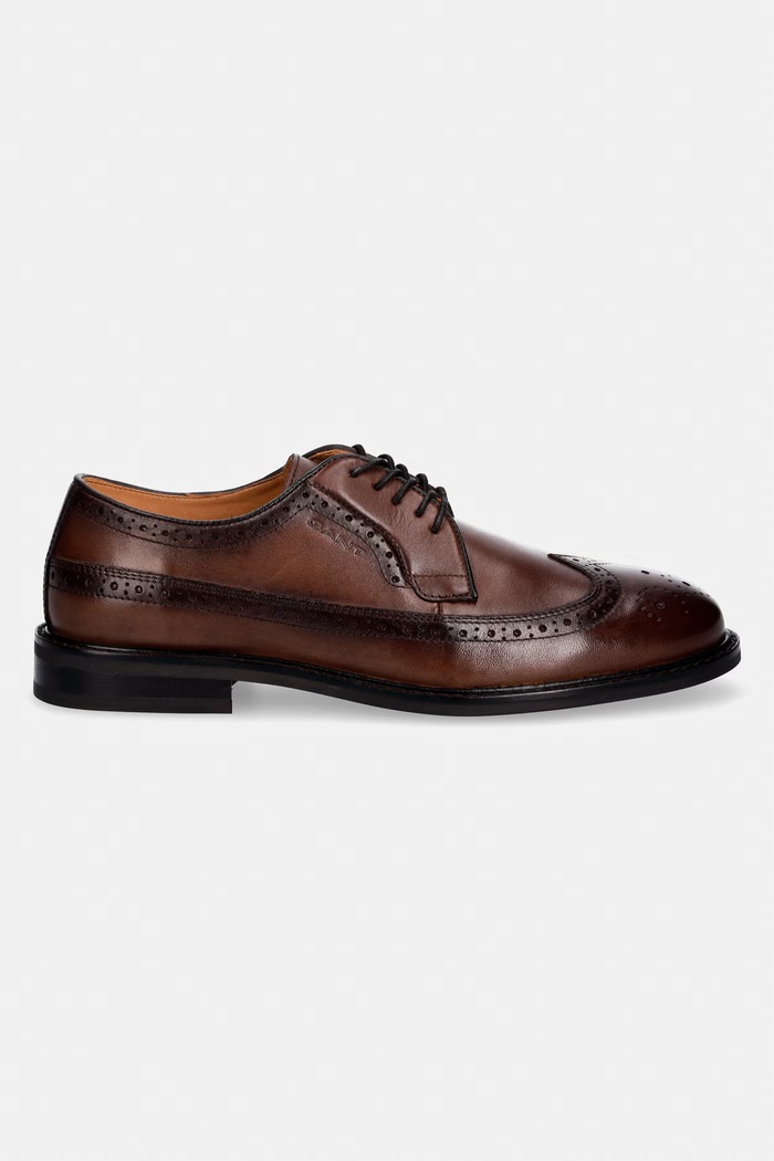 Gant poltopánky pánske kožené Bidford 32631190.G45 hnedá SS26