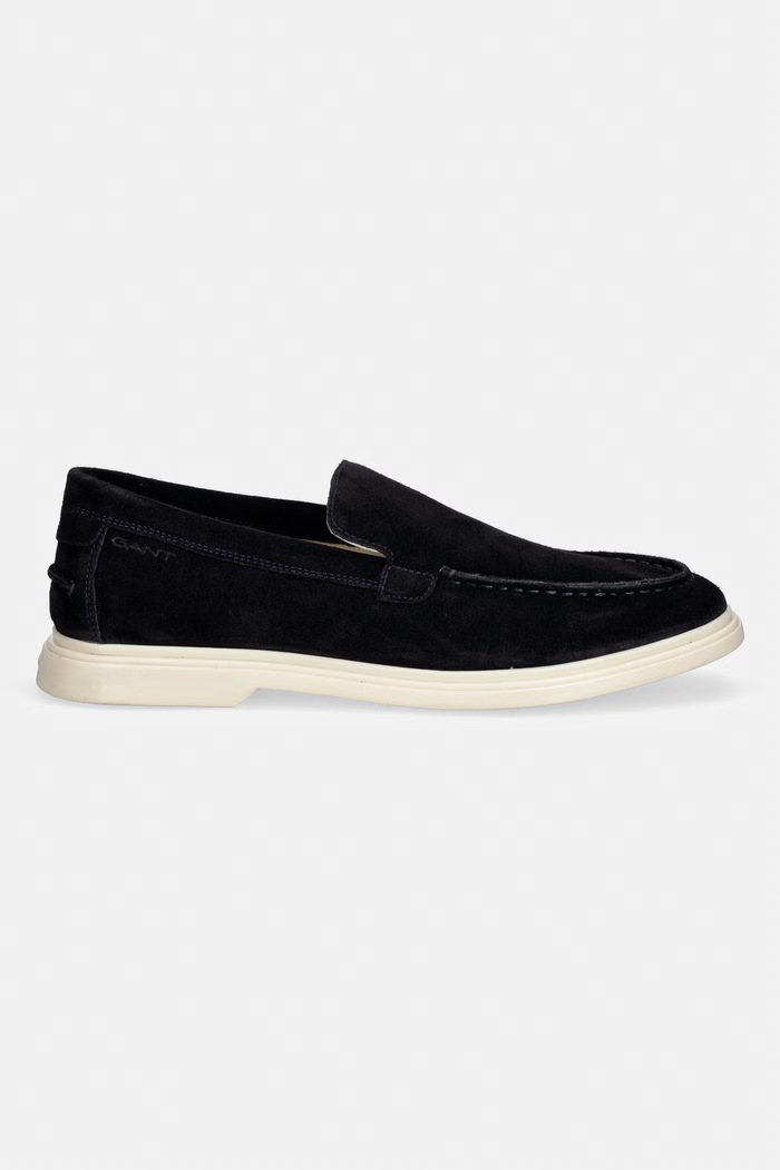 Gant mocasini pentru bărbați, din piele întoarsă Boery 32673292.G69 bleumarin SS26