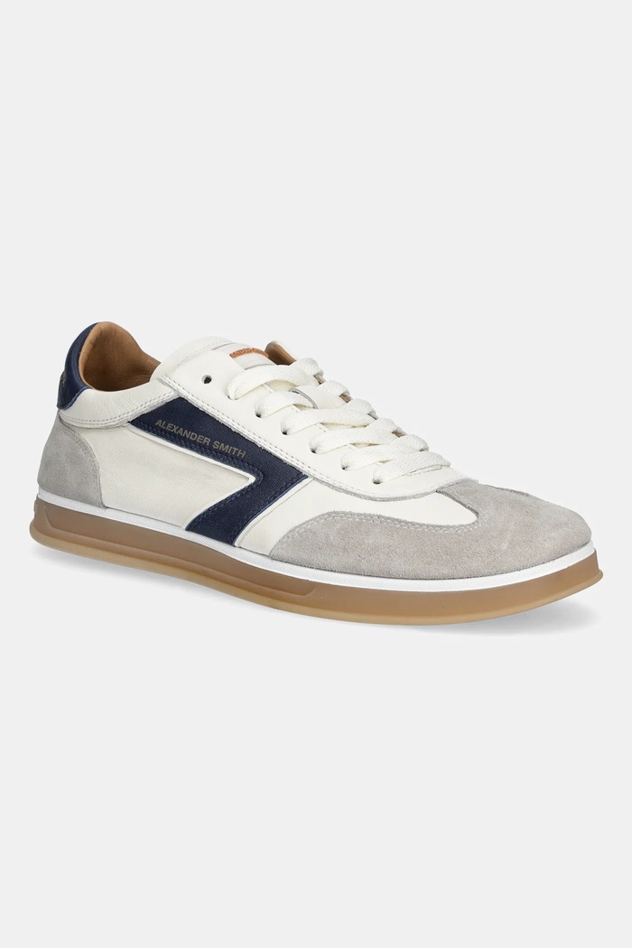Alexander Smith sneakers din piele Thames piele întoarsă alb ASBDTMM3351WBL