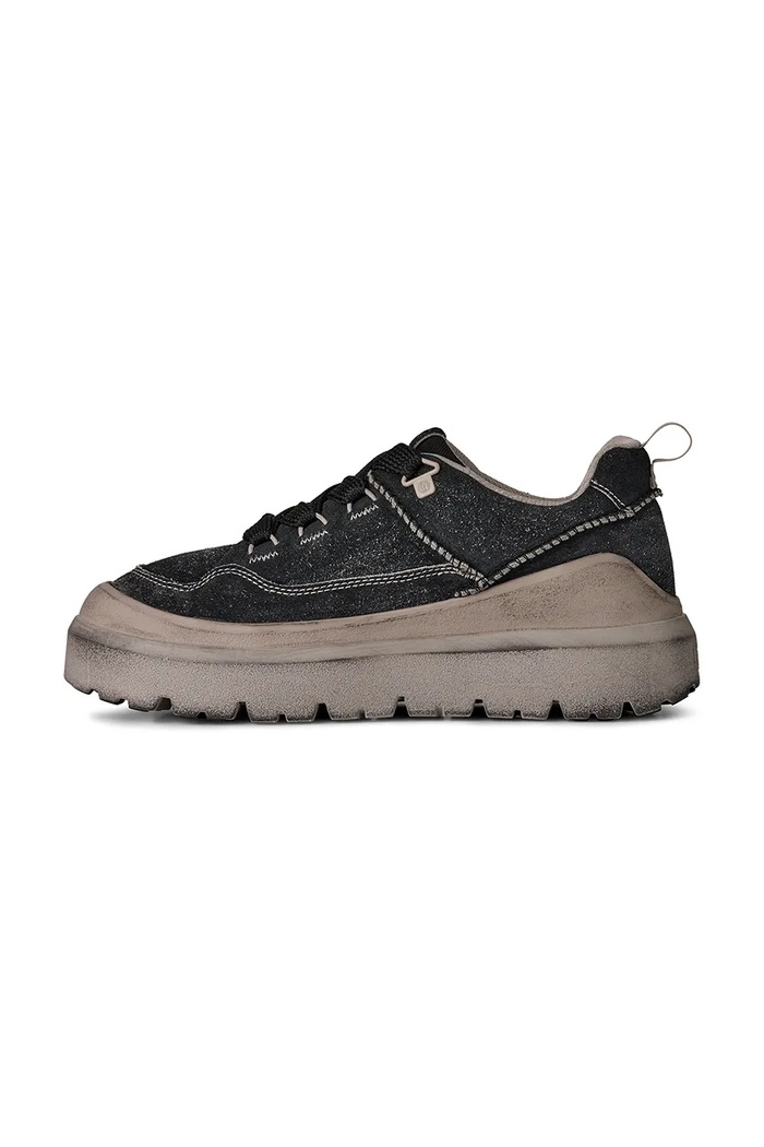 Semišové tenisky UGG M Heritage Utility Sneaker Knoll čierna 1174994.BCMP