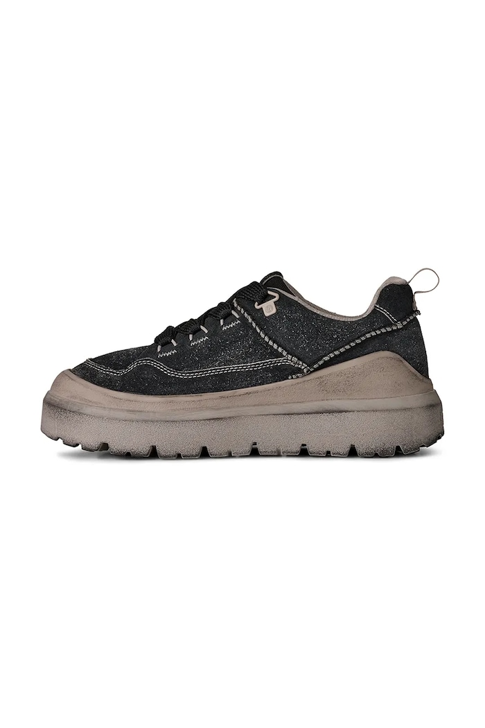 Semišové tenisky UGG M Heritage Utility Sneaker Knoll čierna 1174994.BCMP