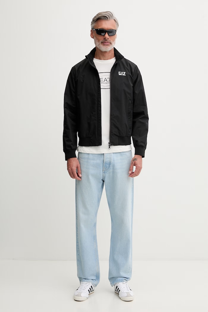 EA7 Emporio Armani geacă de tranziție pentru bărbați AF13569.7M000424 negru SS26