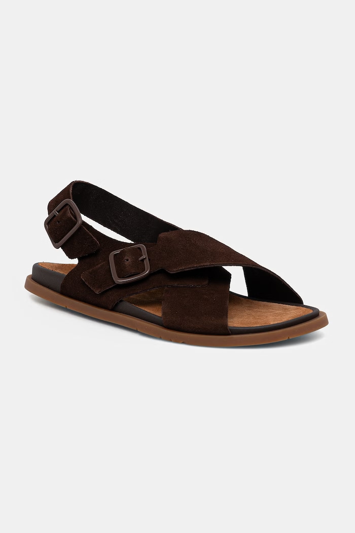 Camper sandale din piele întoarsă Lluc Sandal maro K101093.001