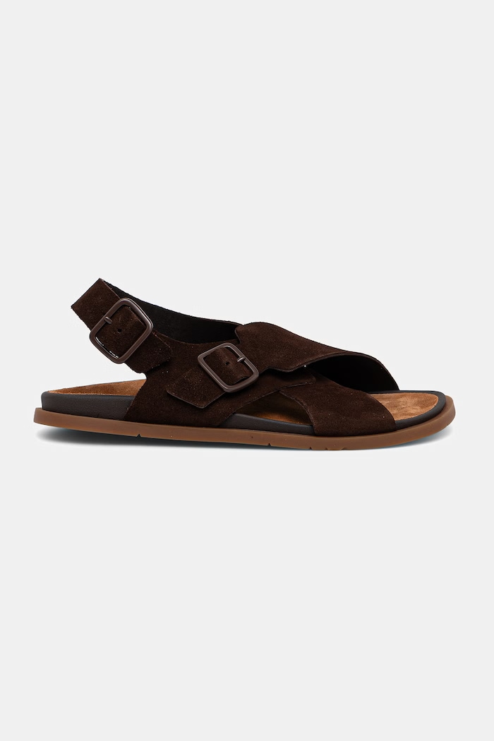 Camper sandale din piele întoarsă Lluc Sandal K101093.001 maro SS26