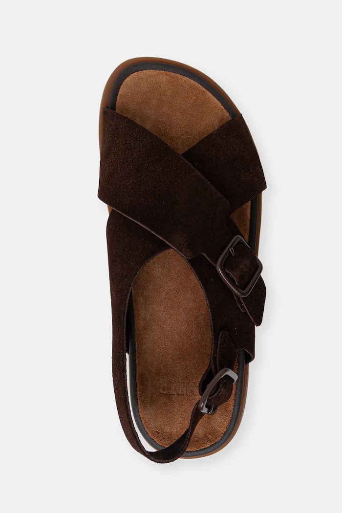 Camper sandale din piele întoarsă Lluc Sandal maro K101093.001