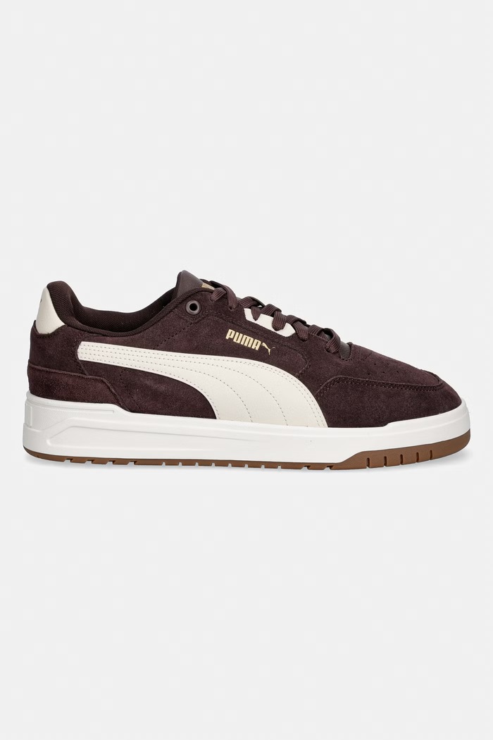 Puma Shuffle Downtown sneakersy męskie zamszowe 402597 brązowy SS26