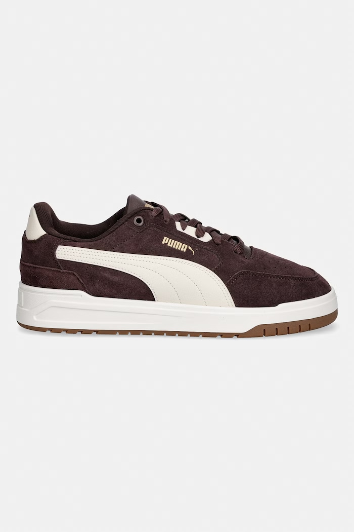 Puma Shuffle Downtown sneakersy męskie zamszowe 402597 brązowy SS26