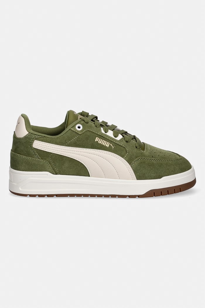 Superge iz semiša Puma Shuffle Downtown 402597 zelena SS26