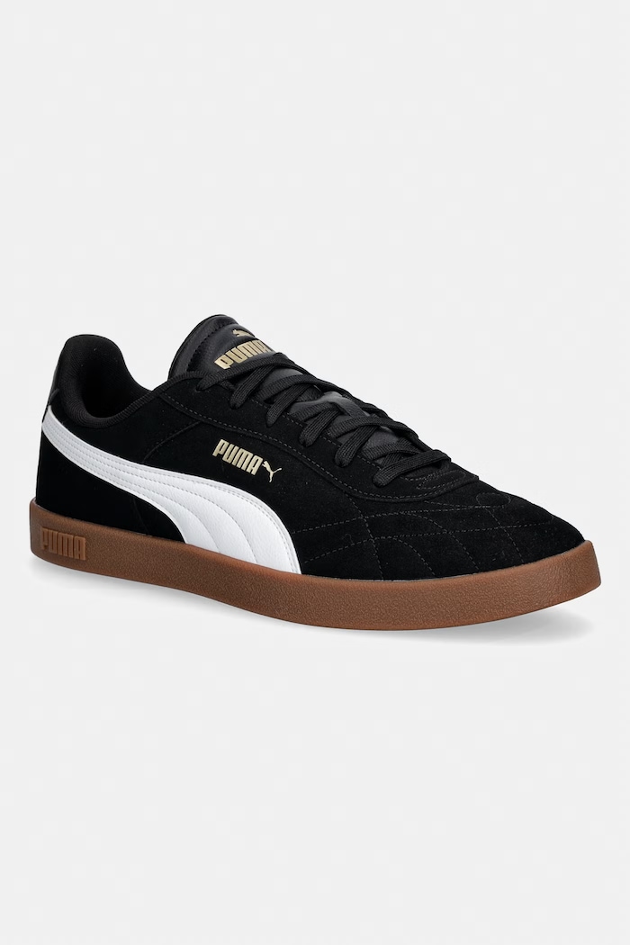 Puma Club II Indoor sneakers pánske imitácia kože čierna 404465.M