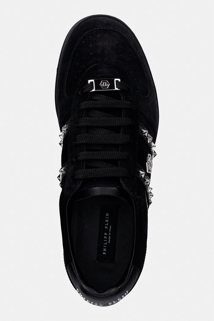 Philipp Plein sneakersy zamszowe Low-Top Retro Rebel czarny USC0911.PLE009N.0202