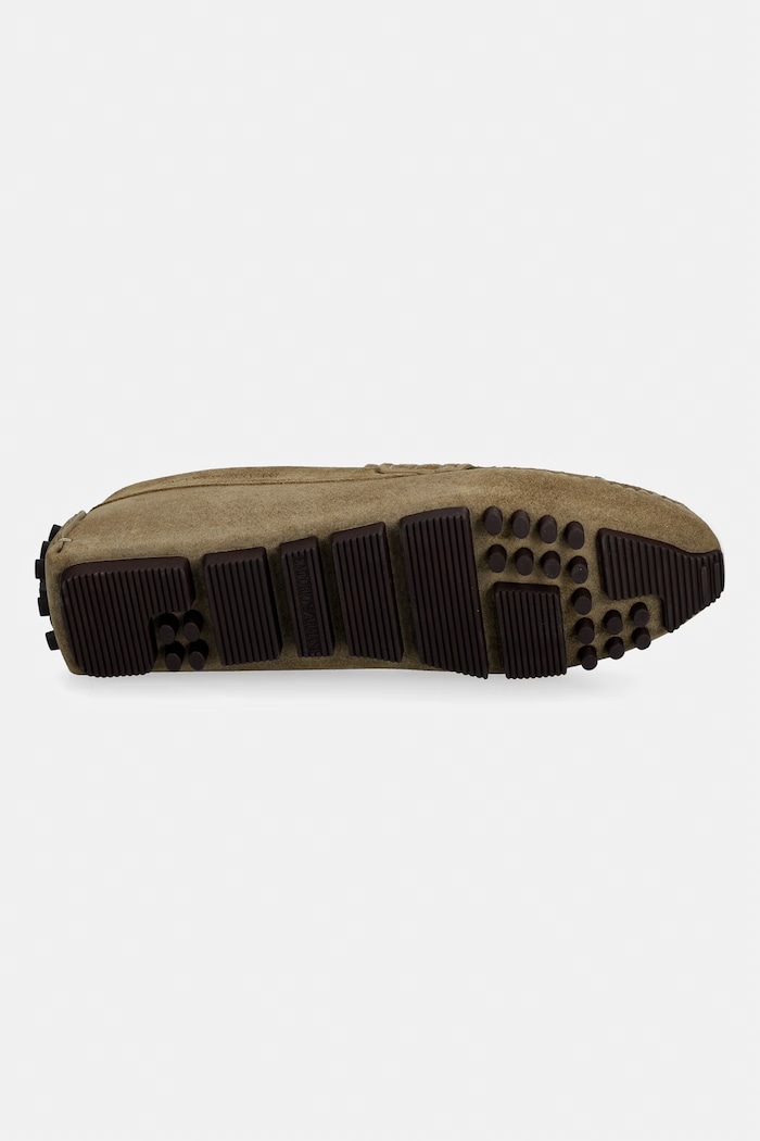 Emporio Armani mokasyny męskie zamszowe EM003731.AF19687.U7012 zielony