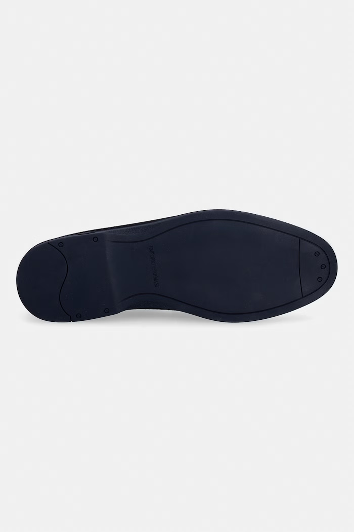 Emporio Armani mokasyny męskie zamszowe EM004941.AF23967.UB117 granatowy