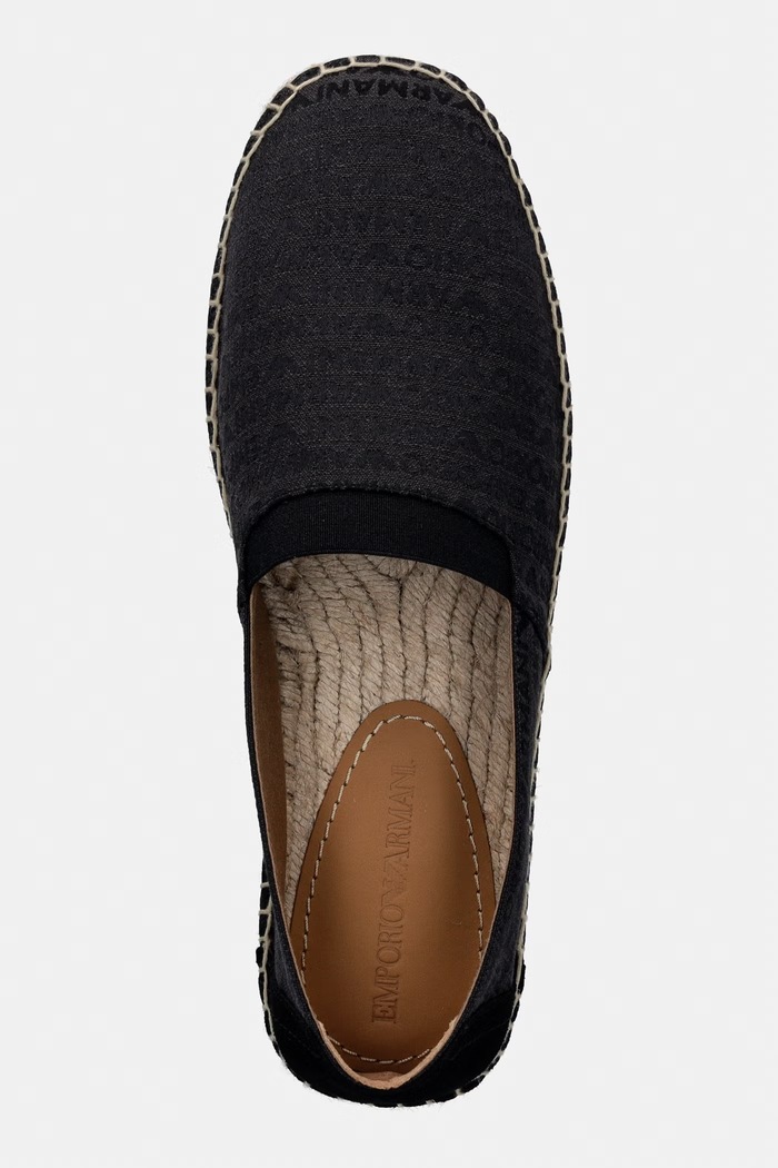 Emporio Armani espadryle damskie czarny EM005853.AF25529.MC012