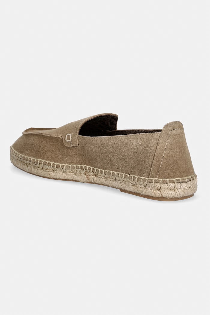 Obuwie Emporio Armani espadryle męskie zamszowe EM005854.AF23967.U6092 beżowy