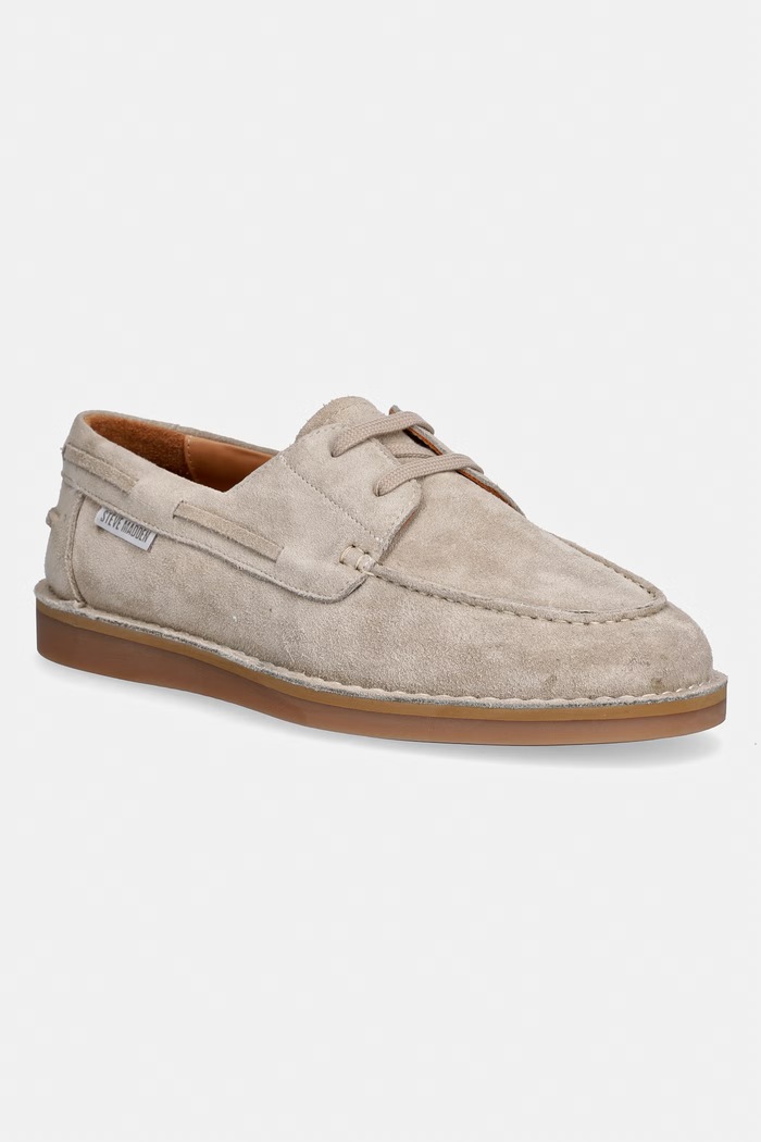 Σουέτ κλειστά παπούτσια Steve Madden Landrovers δέρμα σαμουά μπεζ 12000924.482