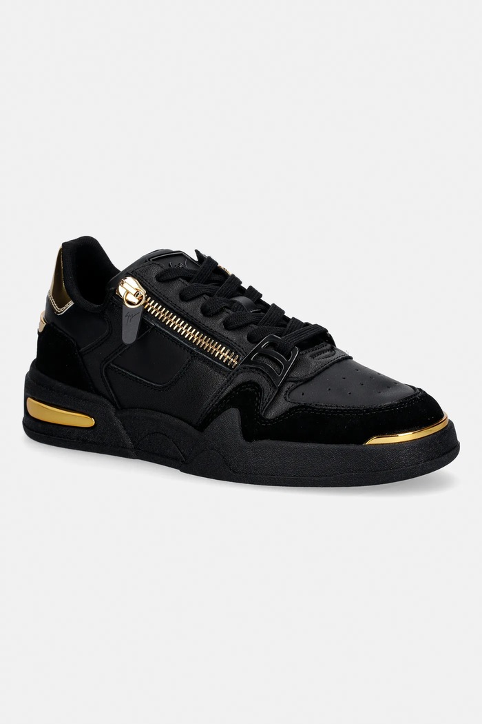 Giuseppe Zanotti bőr sportcipő GZ/Ghost velúr bőr fekete RU50015.001