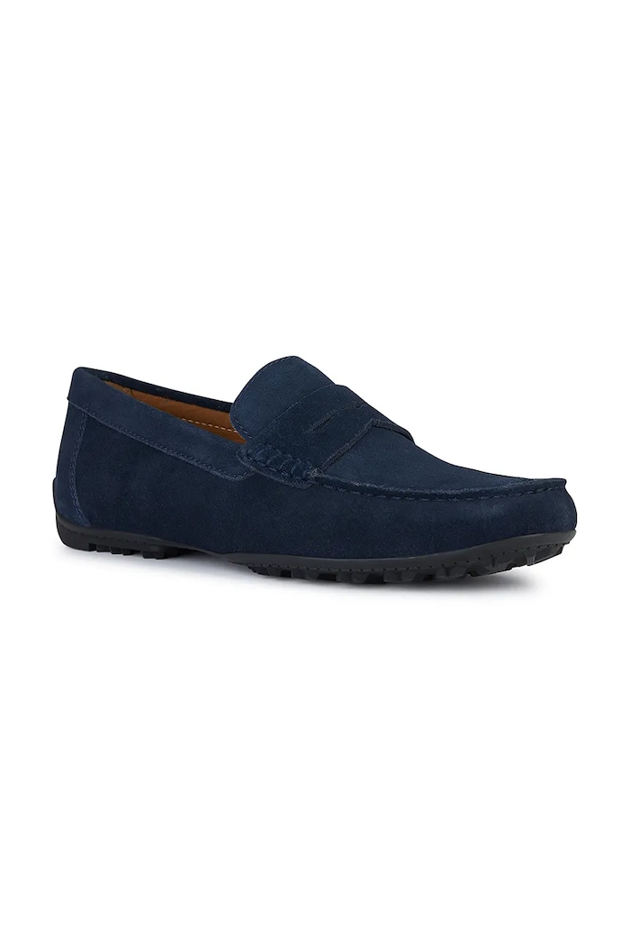Geox mocasini din piele întoarsă U KOSMOPOLIS + GRIP U35CFB00020C4064 bleumarin SS26
