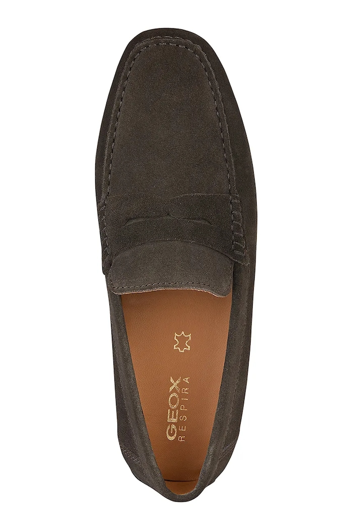 Geox mocasini din piele întoarsă U KOSMOPOLIS + GRIP U35CFB00020C6021 maro
