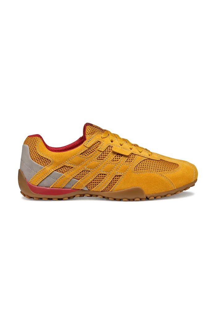Tenisky Geox U SNAKE ORIGINAL semišová koža žltá U55MNA02214C2112