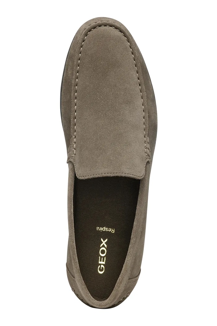 Geox mocasini din piele întoarsă U SIRON U55Q3A00022C1018 maro